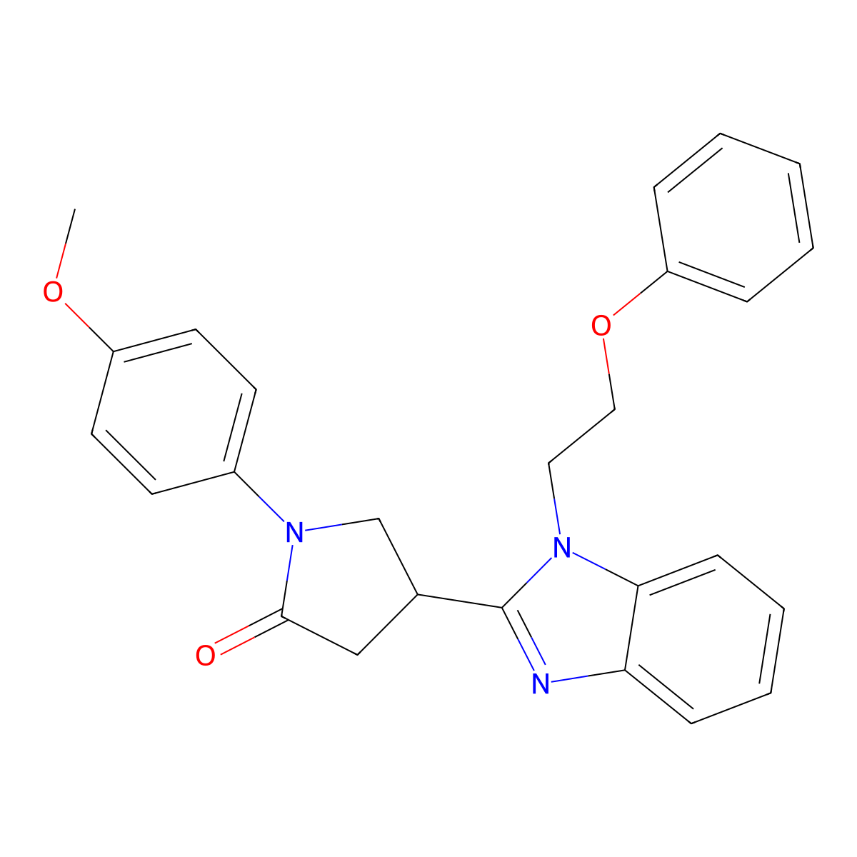 1-(4-Methoxyphenyl)-4-[1-(2-phenoxyethyl)benzimidazol-2-yl]pyrrolidin-2-one molecular structure, CAS 848219-20-5