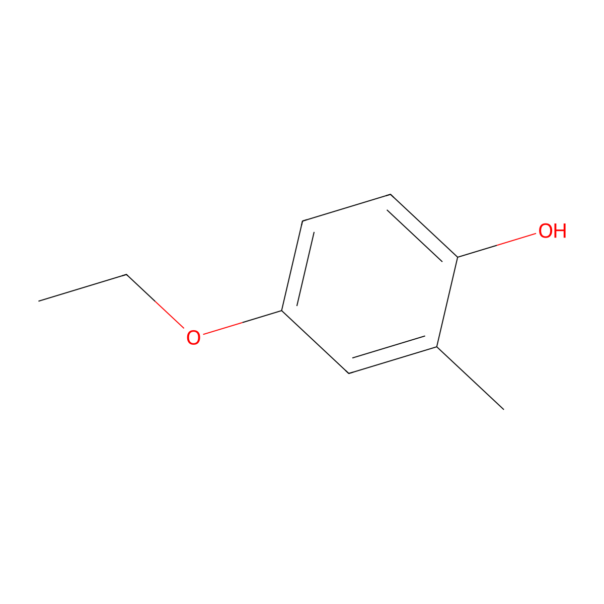 4-Ethoxy-2-methylphenol molecular structure, CAS 84822-50-4