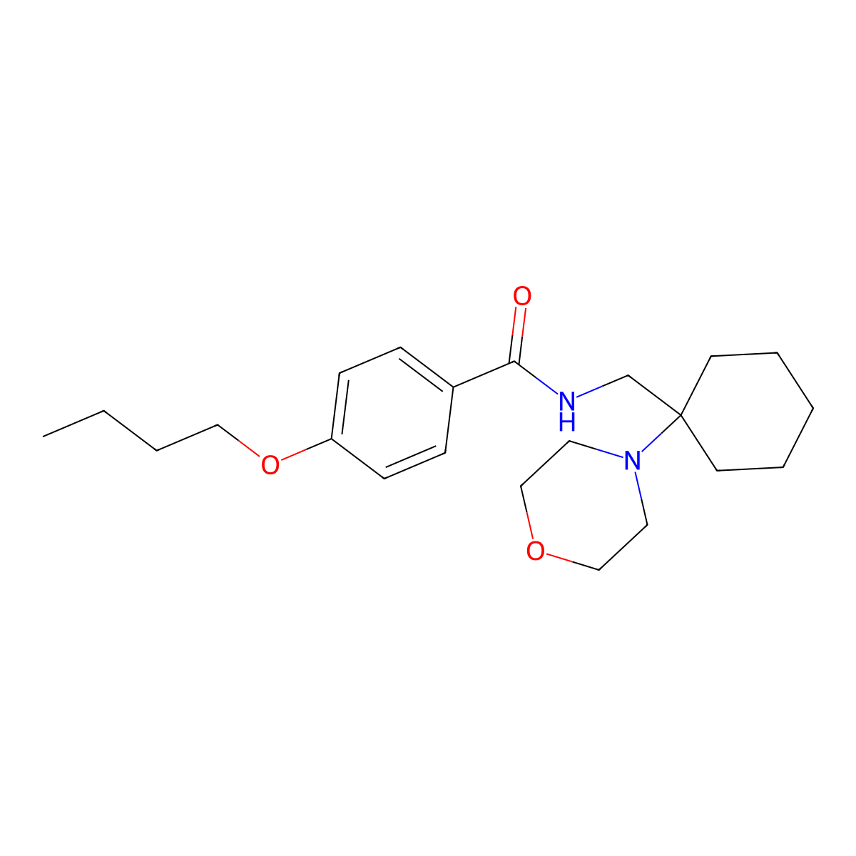 4-butoxy-N-[(1-morpholin-4-ylcyclohexyl)methyl]benzamide molecular structure, CAS 848224-55-5