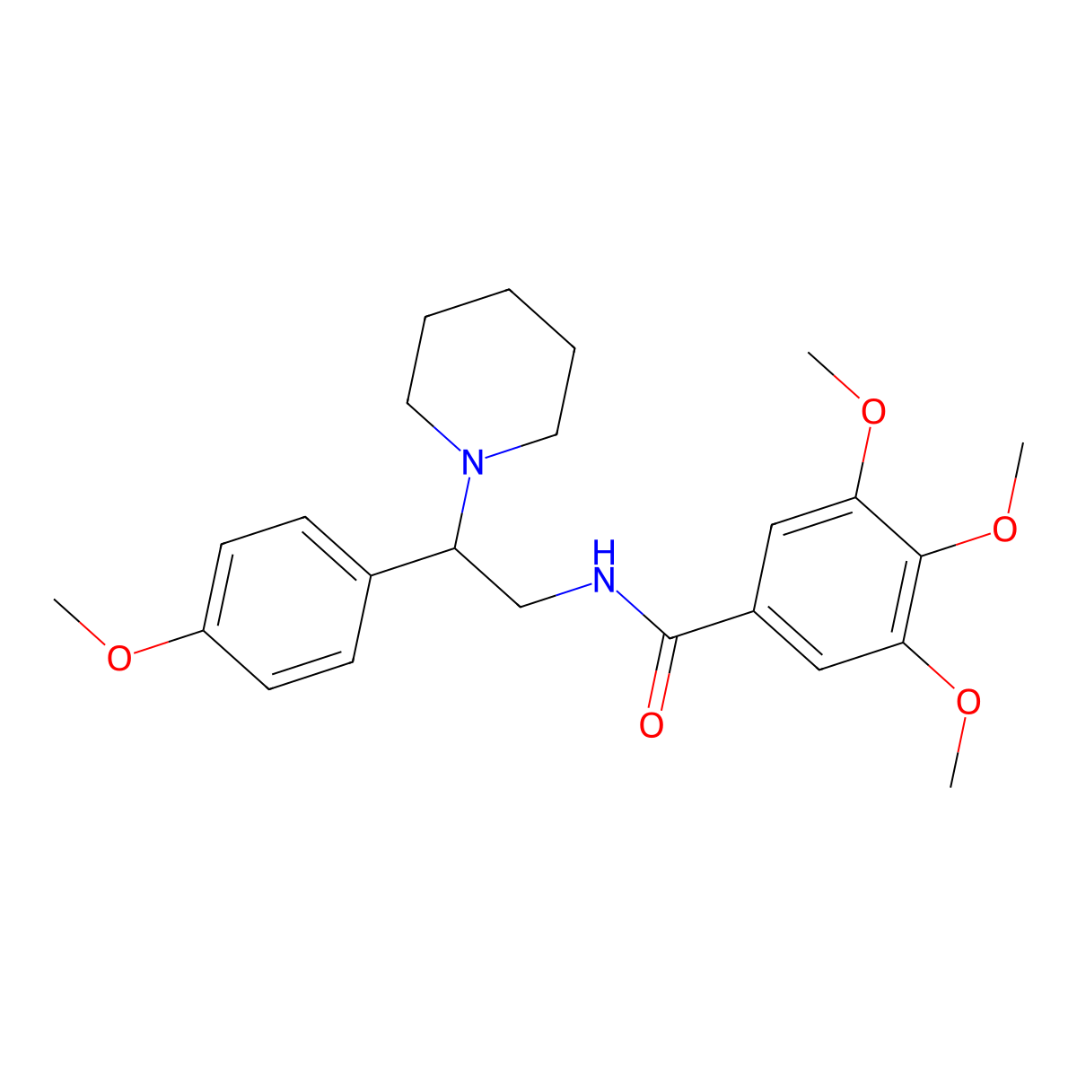 3,4,5-trimethoxy-N-[2-(4-methoxyphenyl)-2-piperidin-1-ylethyl]benzamide molecular structure, CAS 848231-57-2