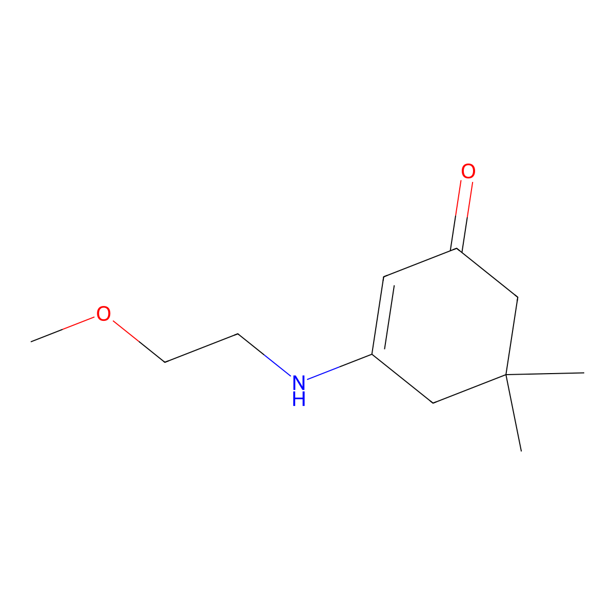 3-[(2-Methoxyethyl)amino]-5,5-dimethylcyclohex-2-en-1-one molecular structure, CAS 848233-35-2