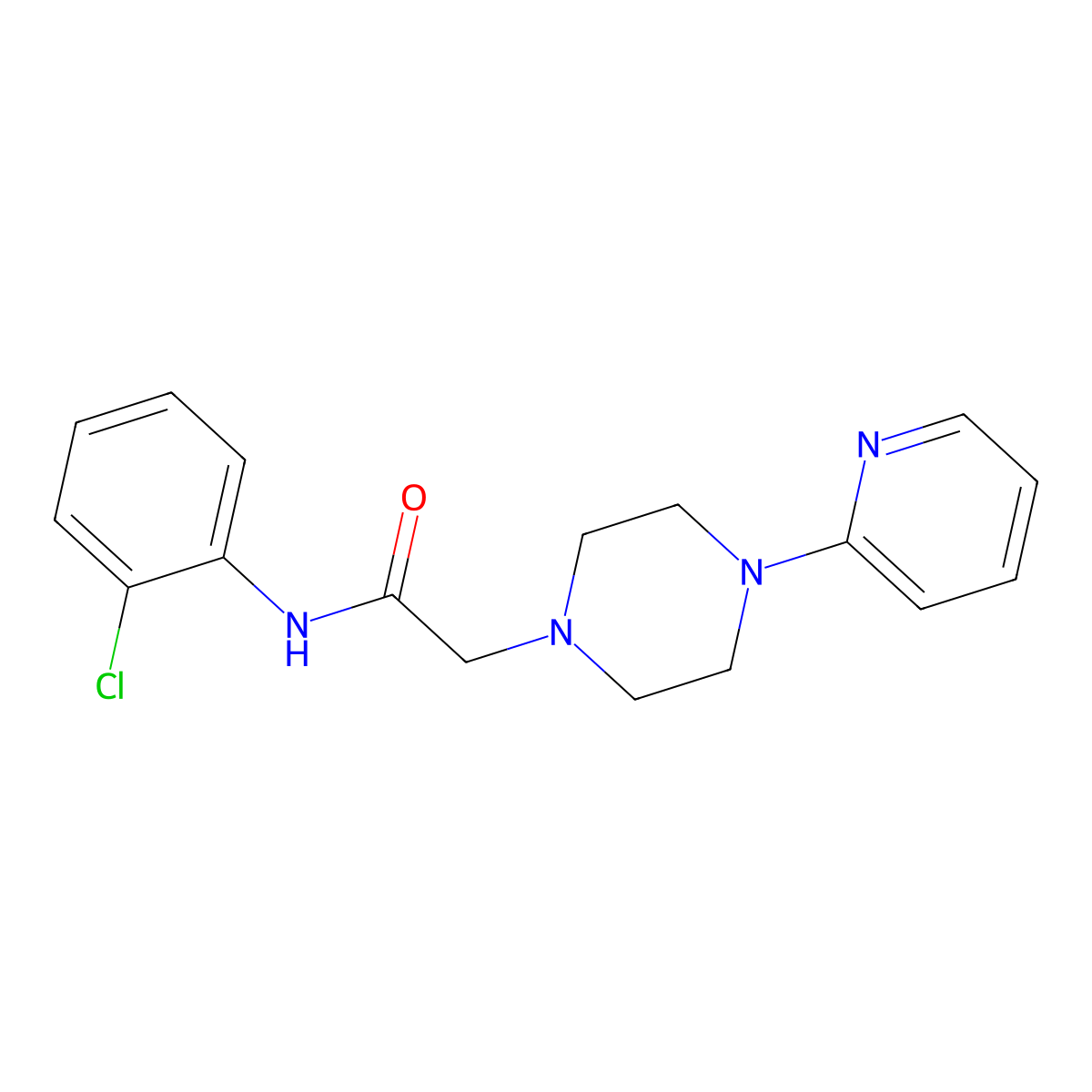 N-(2-chlorophenyl)-2-(4-pyridin-2-ylpiperazin-1-yl)acetamide molecular structure, CAS 848234-66-2