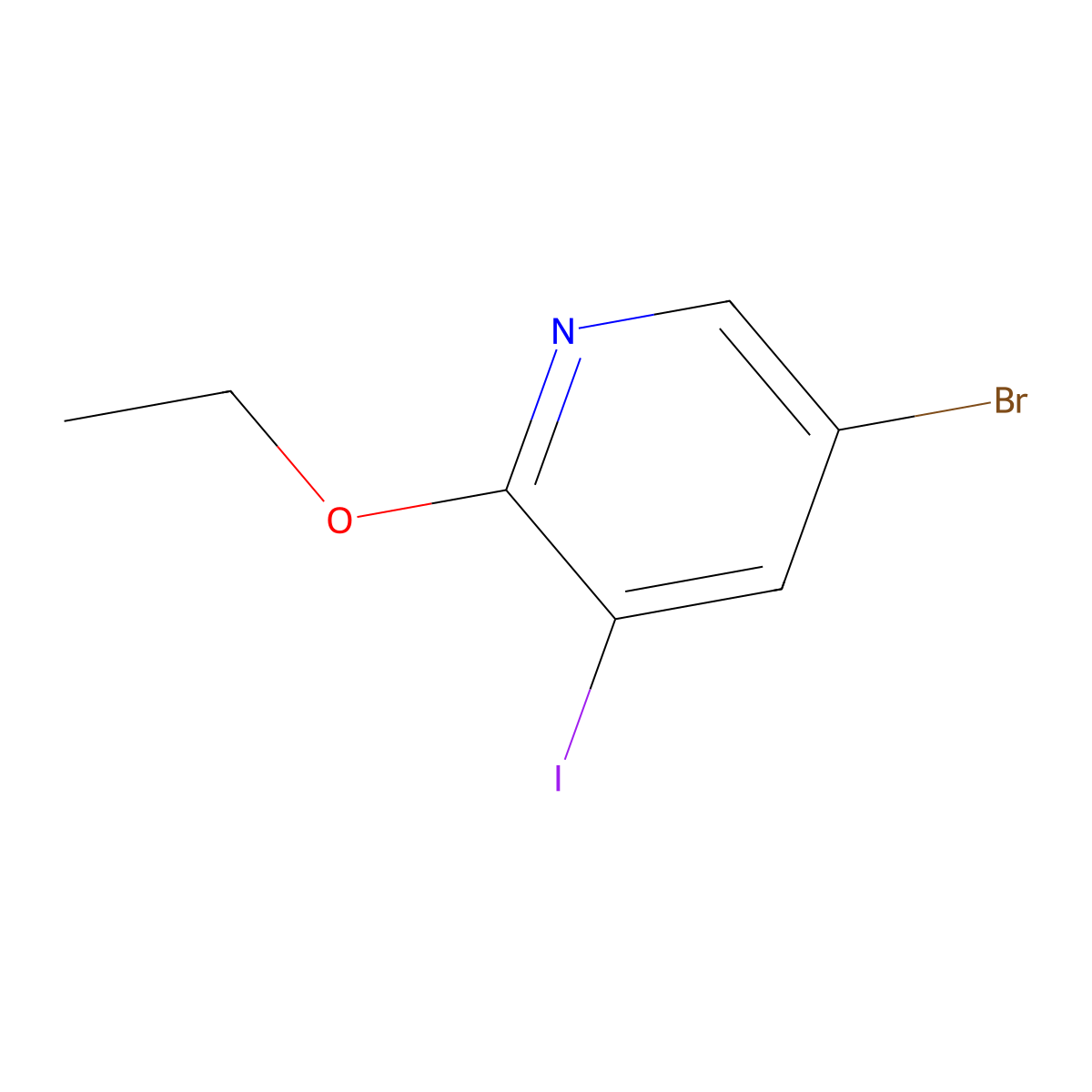 5-Bromo-2-ethoxy-3-iodopyridine molecular structure, CAS 848243-20-9