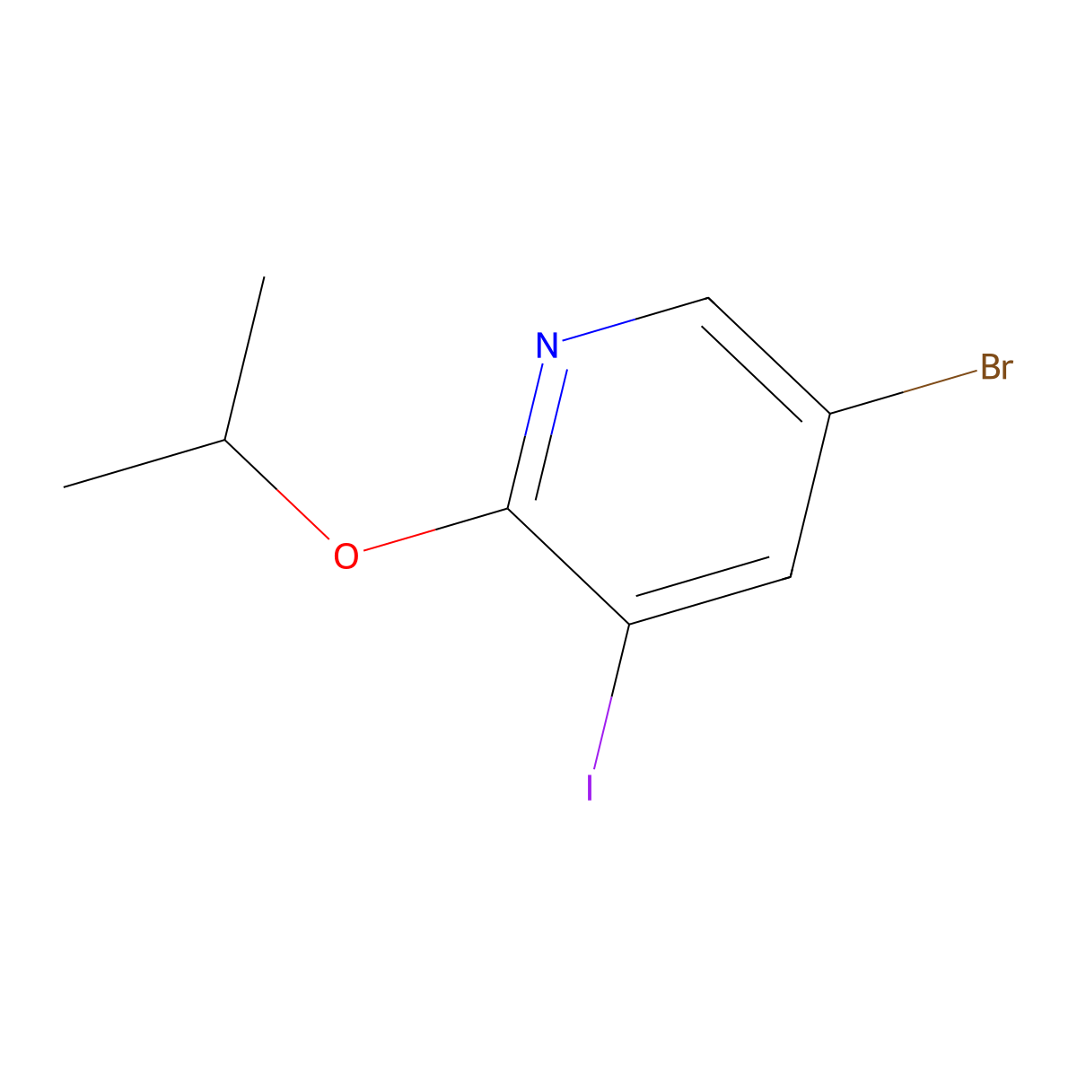 5-Bromo-3-iodo-2-isopropoxy-pyridine molecular structure, CAS 848243-21-0
