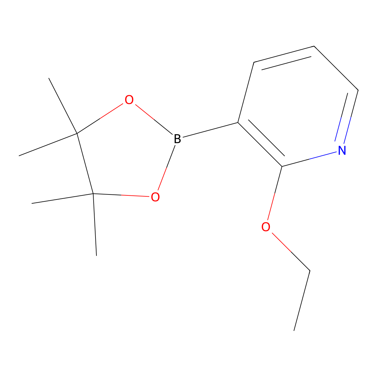 2-Ethoxy-3-(4,4,5,5-tetramethyl-1,3,2-dioxaborolan-2-yl)pyridine molecular structure, CAS 848243-23-2