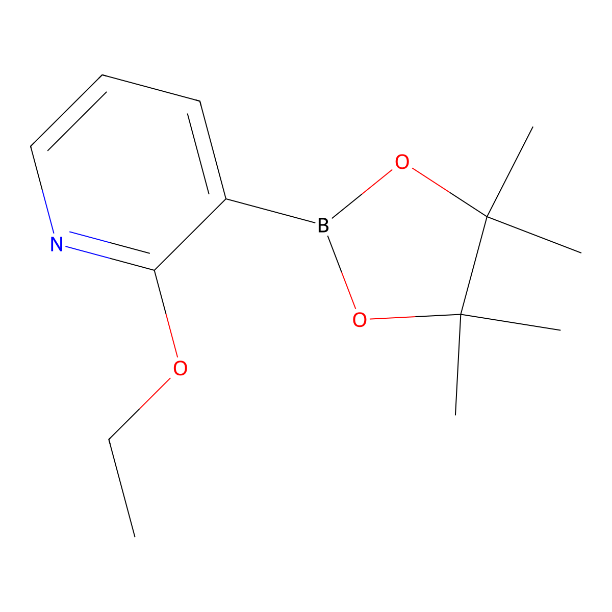 2-Ethoxy-3-(4,4,5,5-tetramethyl-1,3,2-dioxaborolan-2-yl)pyridine molecular structure, CAS 848243-23-2