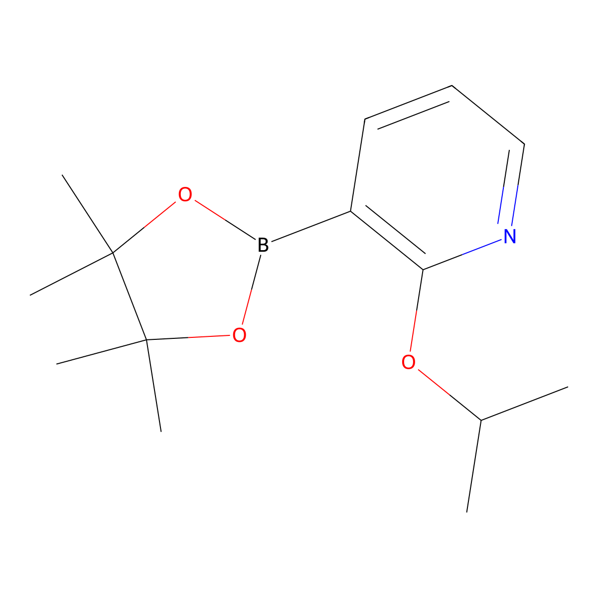 2-Isopropoxy-3-(4,4,5,5-tetramethyl-1,3,2-dioxaborolan-2-yl)pyridine molecular structure, CAS 848243-25-4