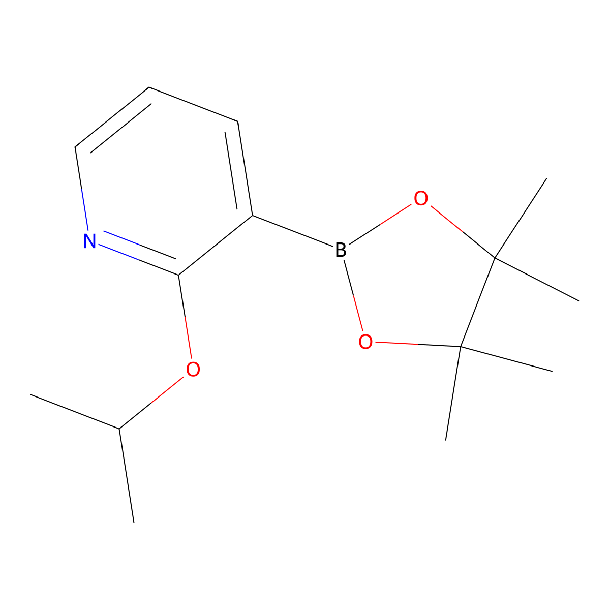 2-Isopropoxy-3-(4,4,5,5-tetramethyl-1,3,2-dioxaborolan-2-yl)pyridine molecular structure, CAS 848243-25-4
