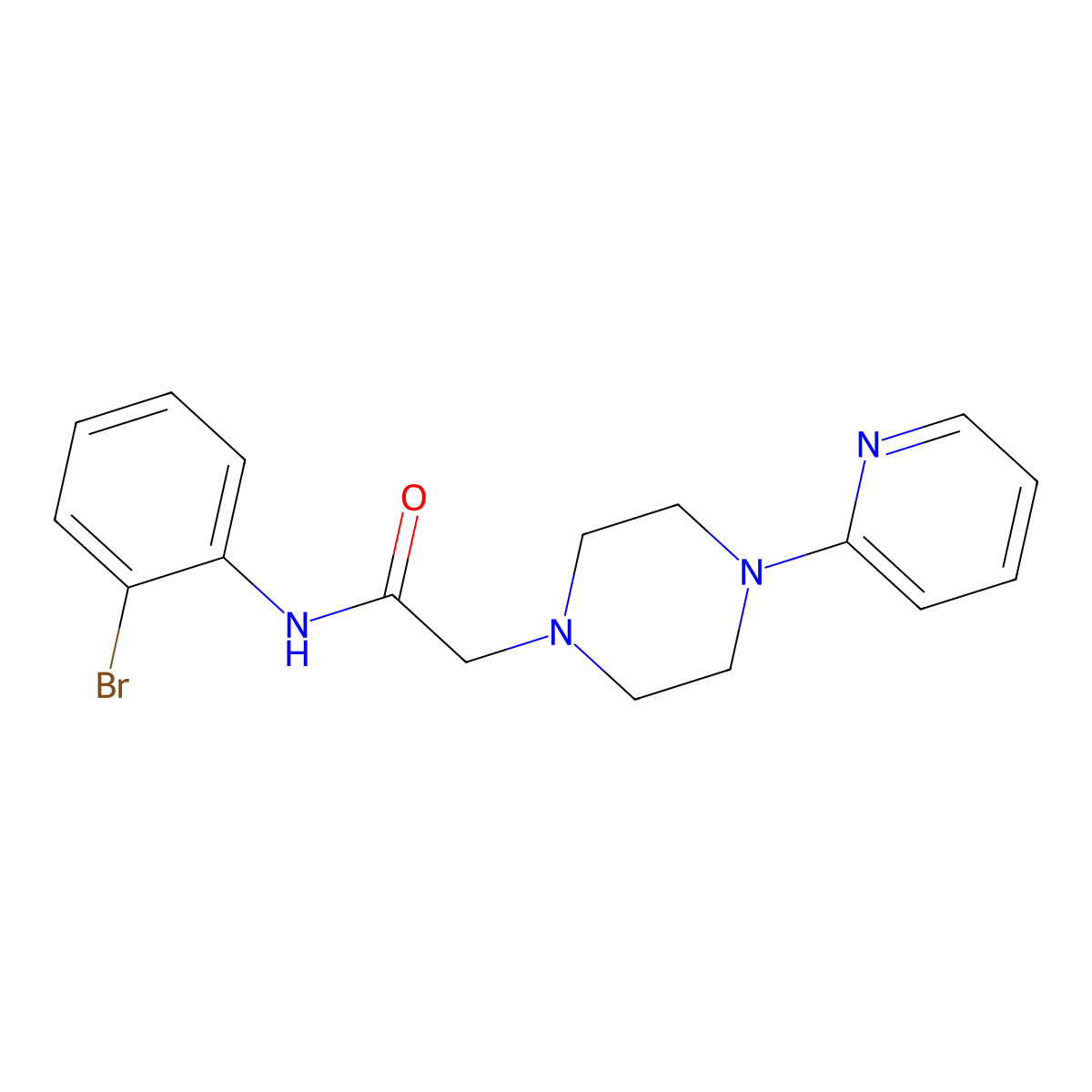 N-(2-bromophenyl)-2-[4-(pyridin-2-yl)piperazin-1-yl]acetamide molecular structure, CAS 848247-99-4