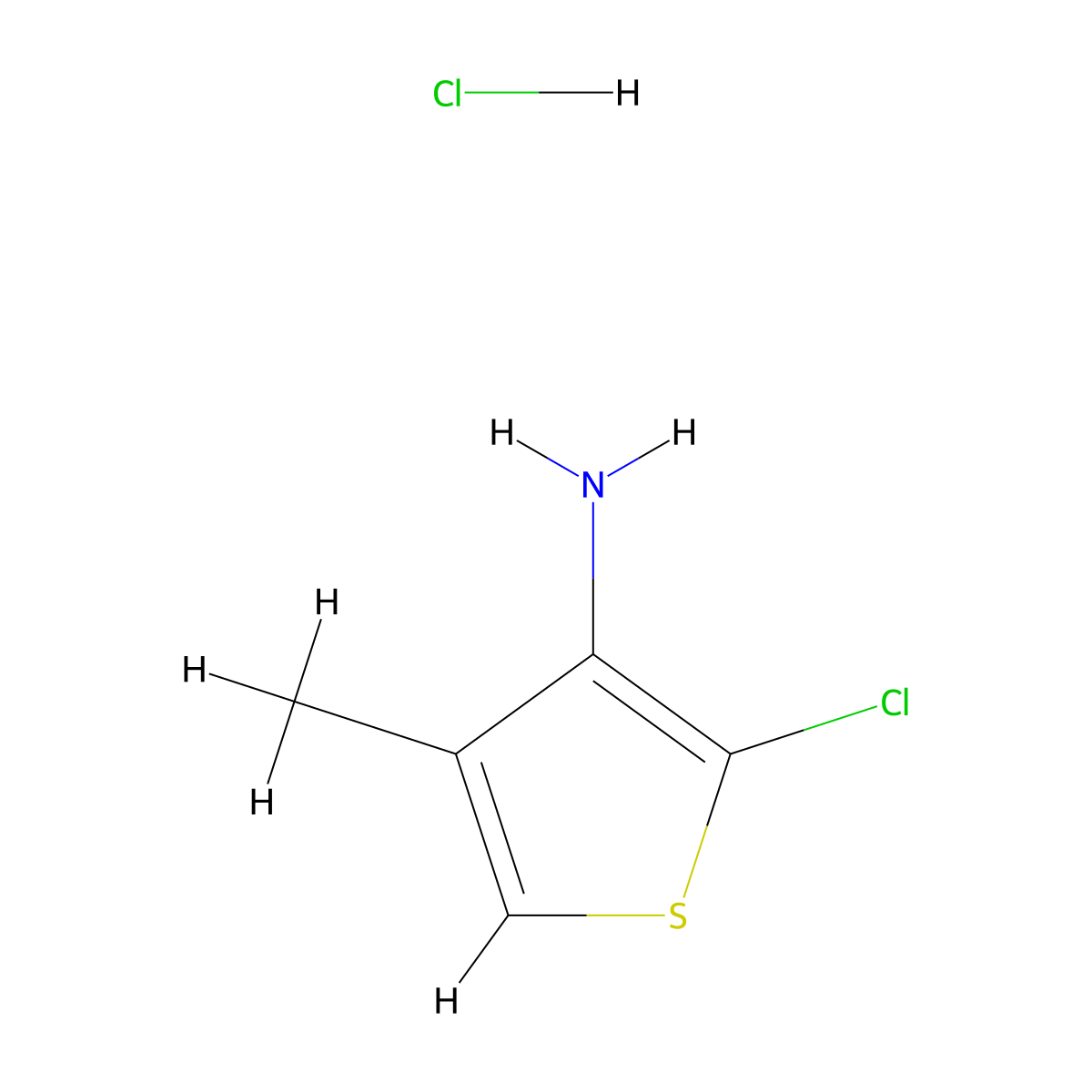 2-Chloro-4-methylthiophen-3-amine hydrochloride molecular structure, CAS 848252-38-0