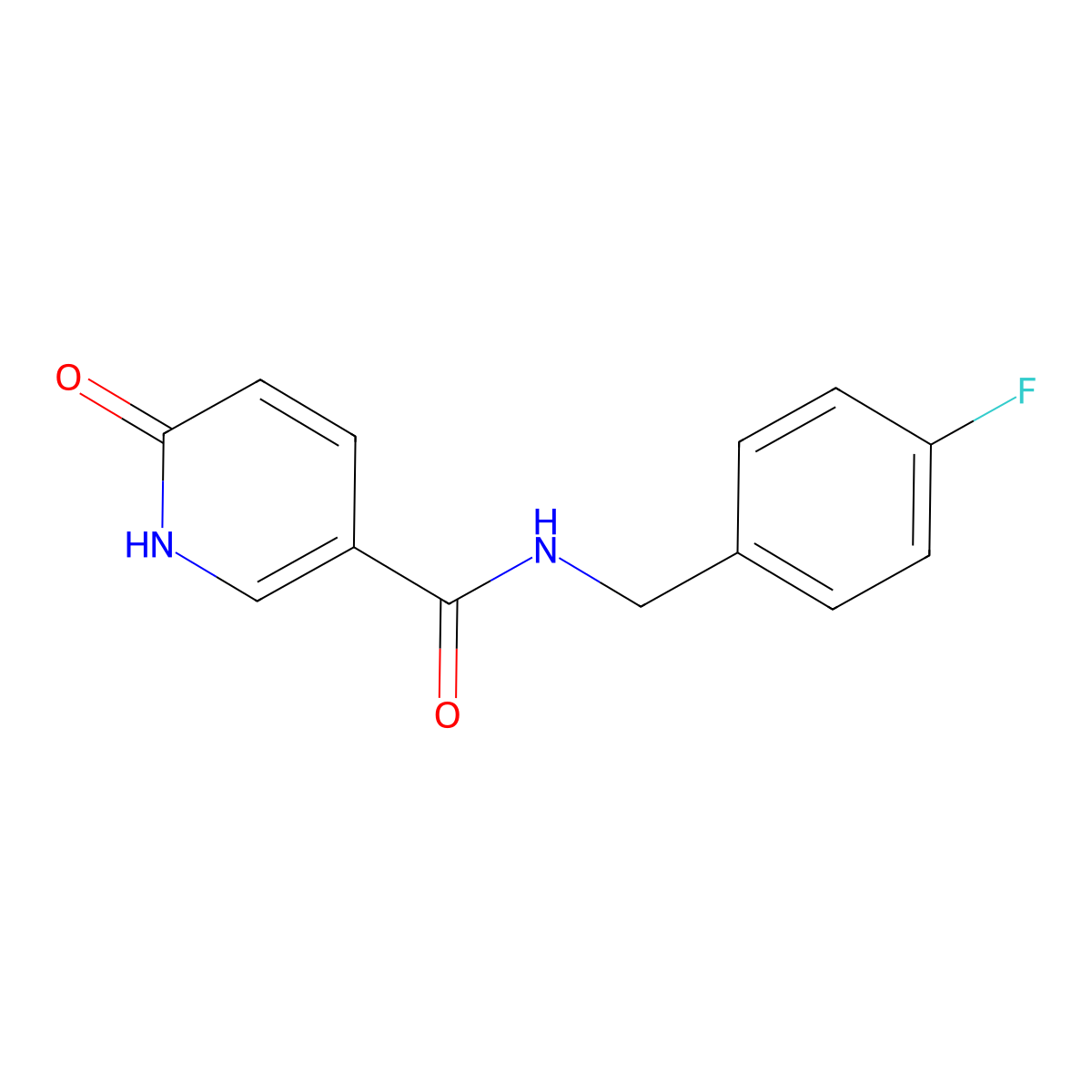 N-[(4-fluorophenyl)methyl]-6-hydroxypyridine-3-carboxamide molecular structure, CAS 848254-53-5