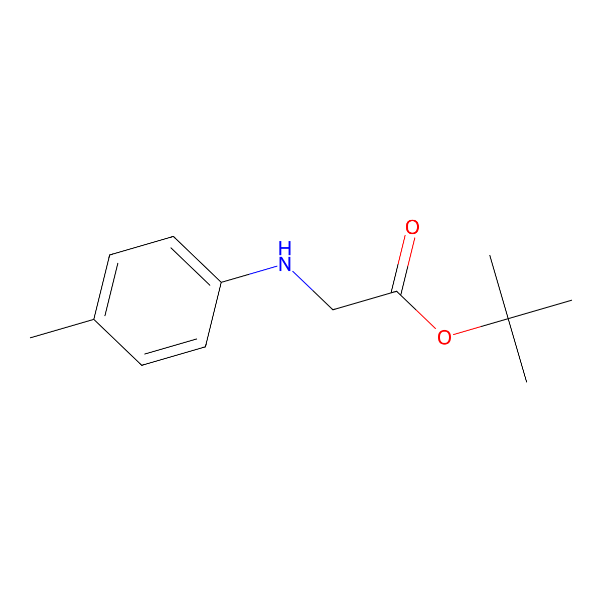 Tert-butyl 2-[(4-methylphenyl)amino]acetate molecular structure, CAS 84827-47-4