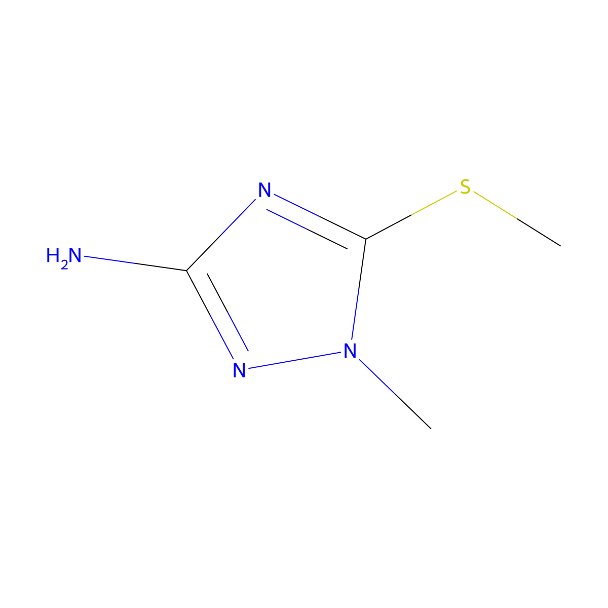 3-Amino-1-methyl-5-methylthio-1,2,4-triazole molecular structure, CAS 84827-78-1