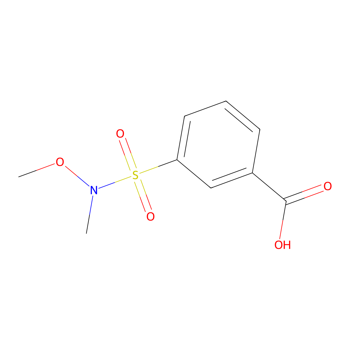 3-[Methoxy(methyl)sulfamoyl]benzoic acid molecular structure, CAS 848290-16-4
