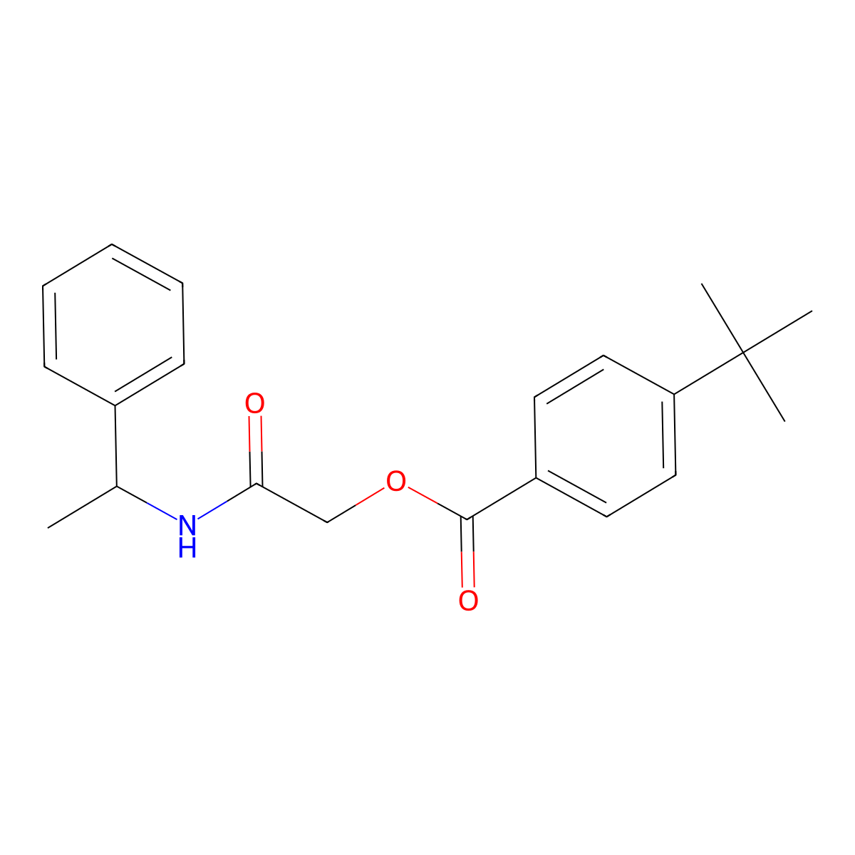 [(1-Phenylethyl)carbamoyl]methyl 4-tert-butylbenzoate molecular structure, CAS 848291-74-7