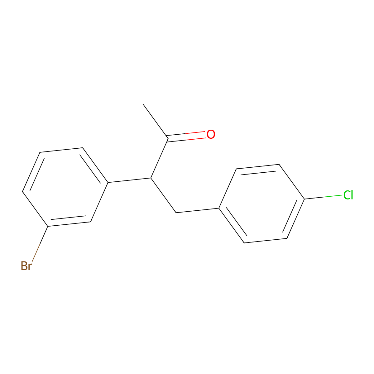 3-(3-Bromophenyl)-4-(4-chlorophenyl)butan-2-one molecular structure, CAS 848310-98-5