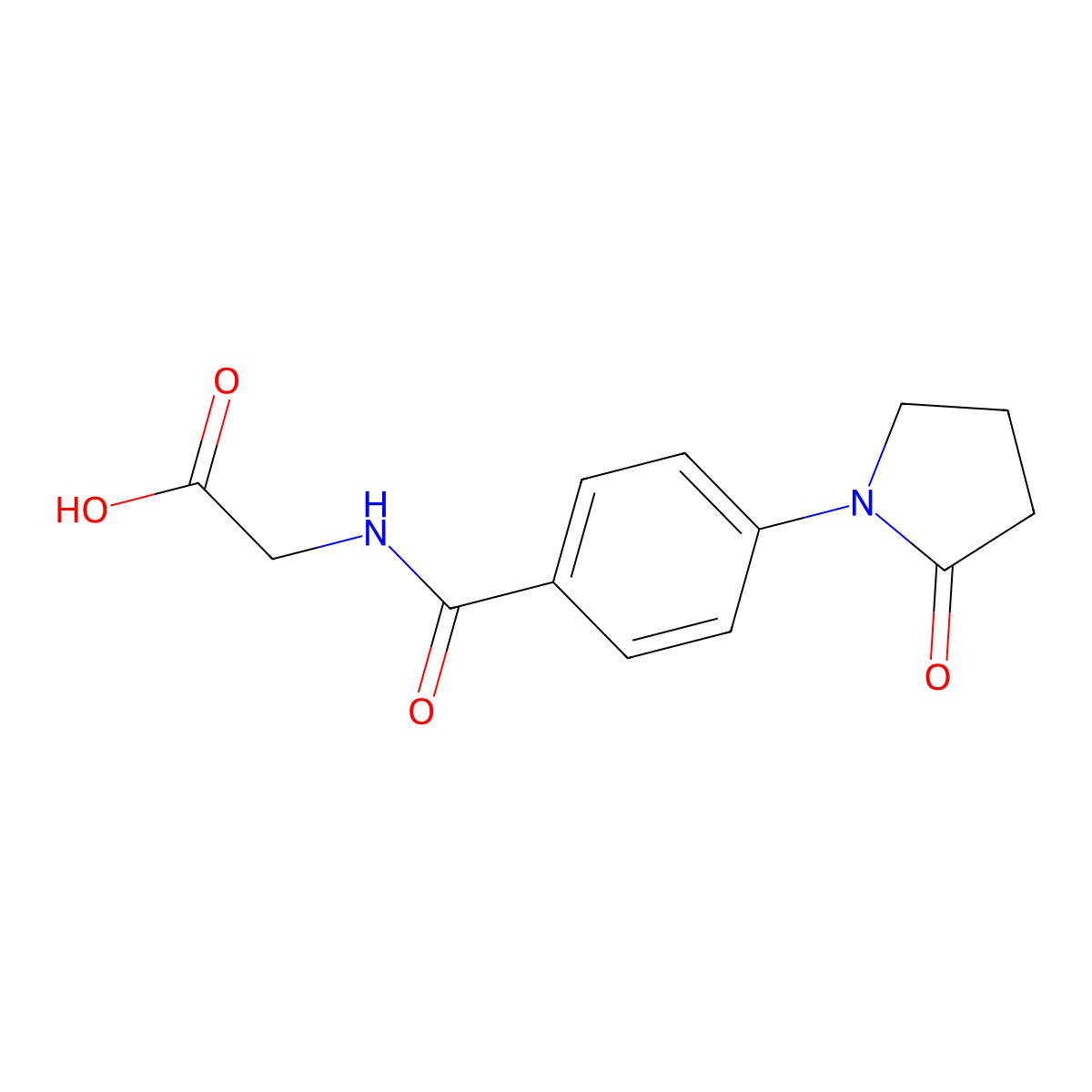 2-{[4-(2-Oxopyrrolidin-1-yl)phenyl]formamido}acetic acid molecular structure, CAS 848316-24-5