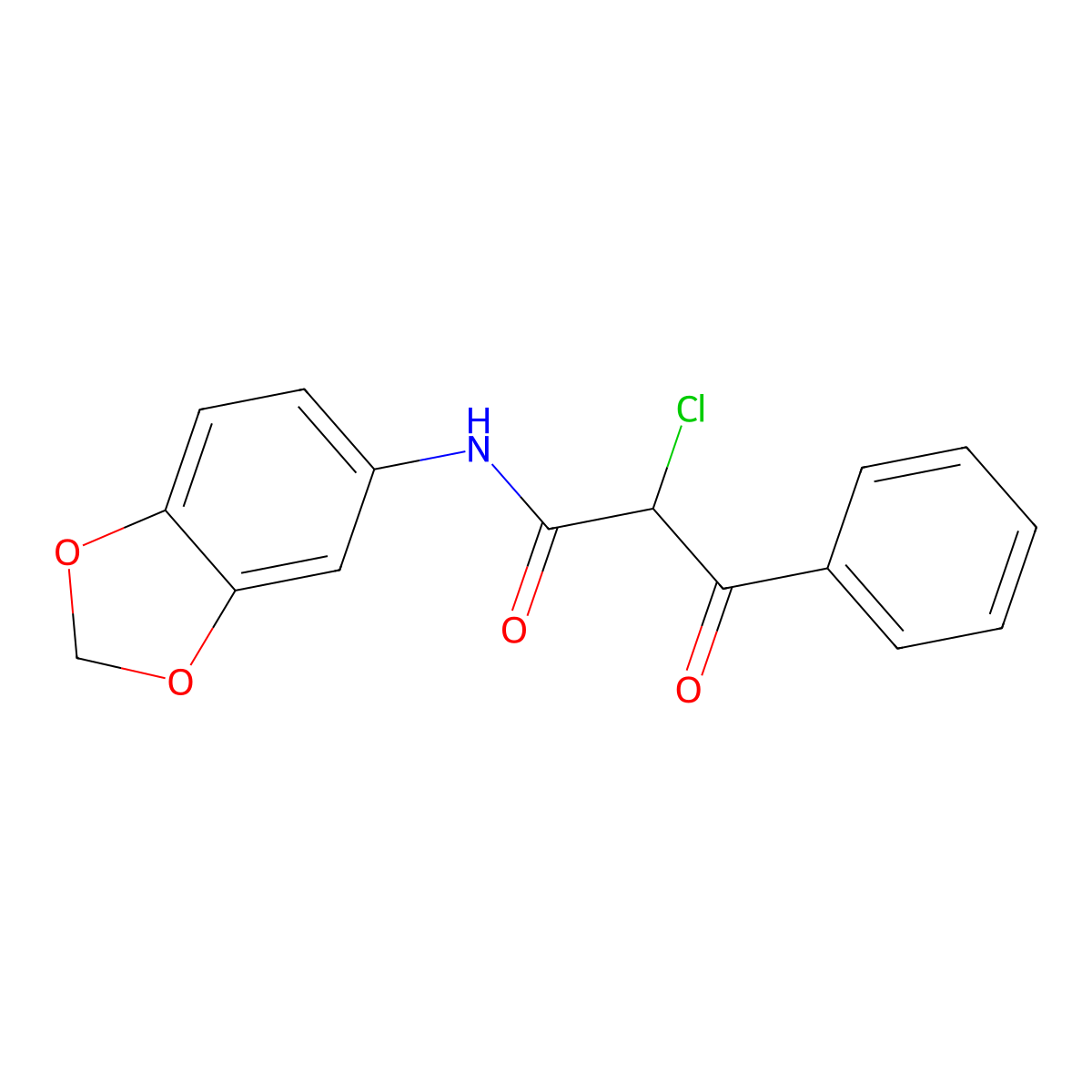 N-(2H-1,3-benzodioxol-5-yl)-2-chloro-3-oxo-3-phenylpropanamide molecular structure, CAS 848316-27-8