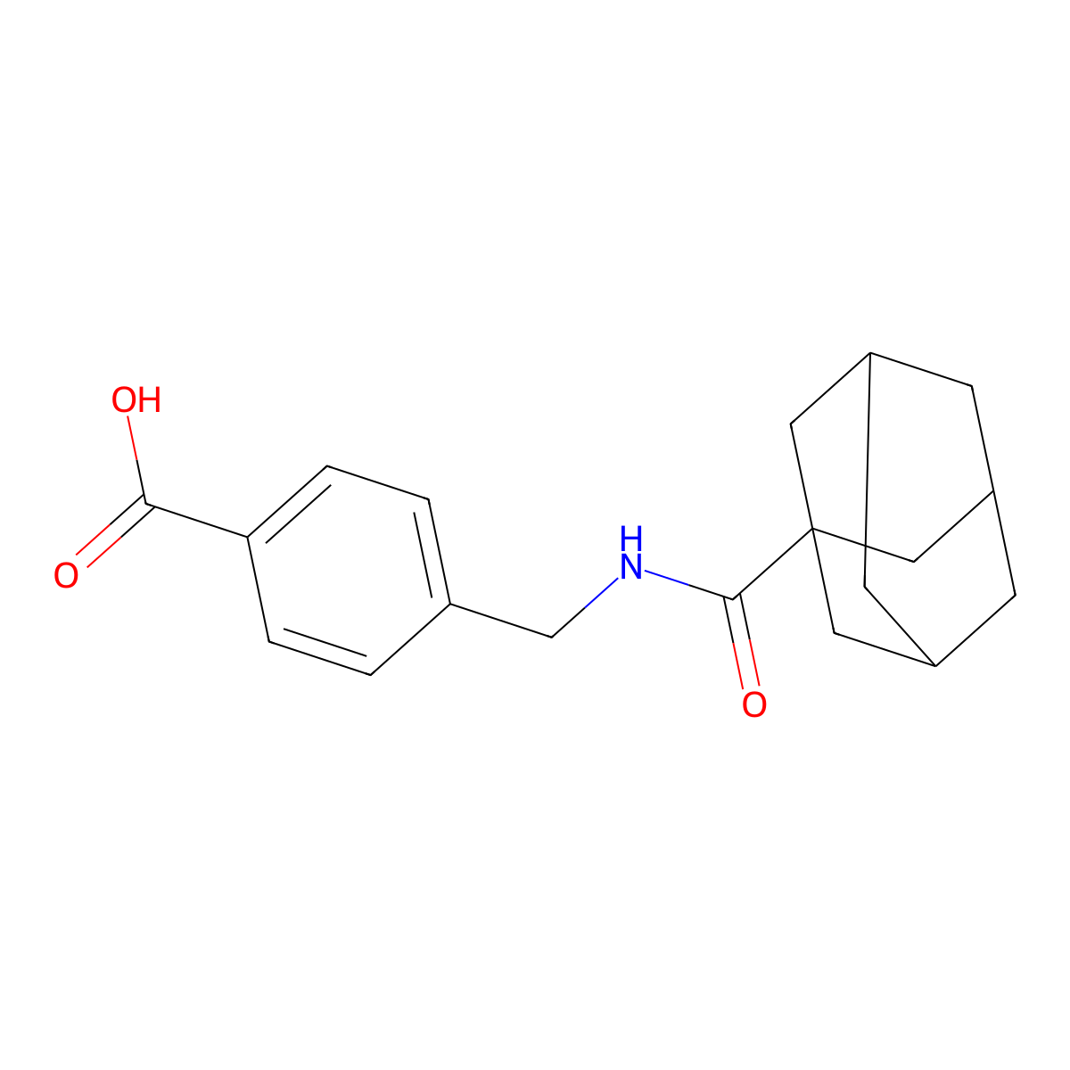 4-[(Adamantan-1-ylformamido)methyl]benzoic acid molecular structure, CAS 848316-29-0