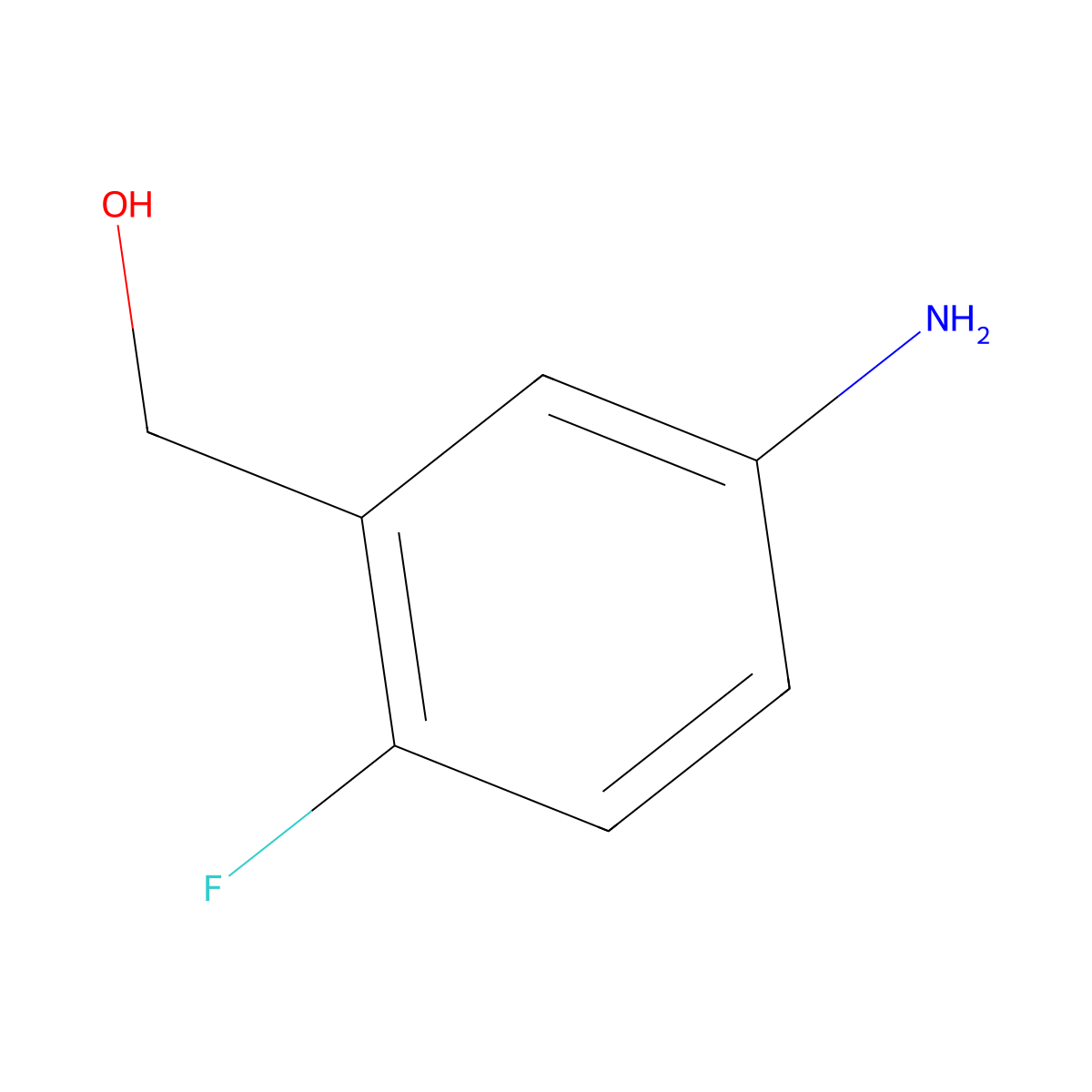 (5-Amino-2-fluorophenyl)methanol molecular structure, CAS 84832-00-8