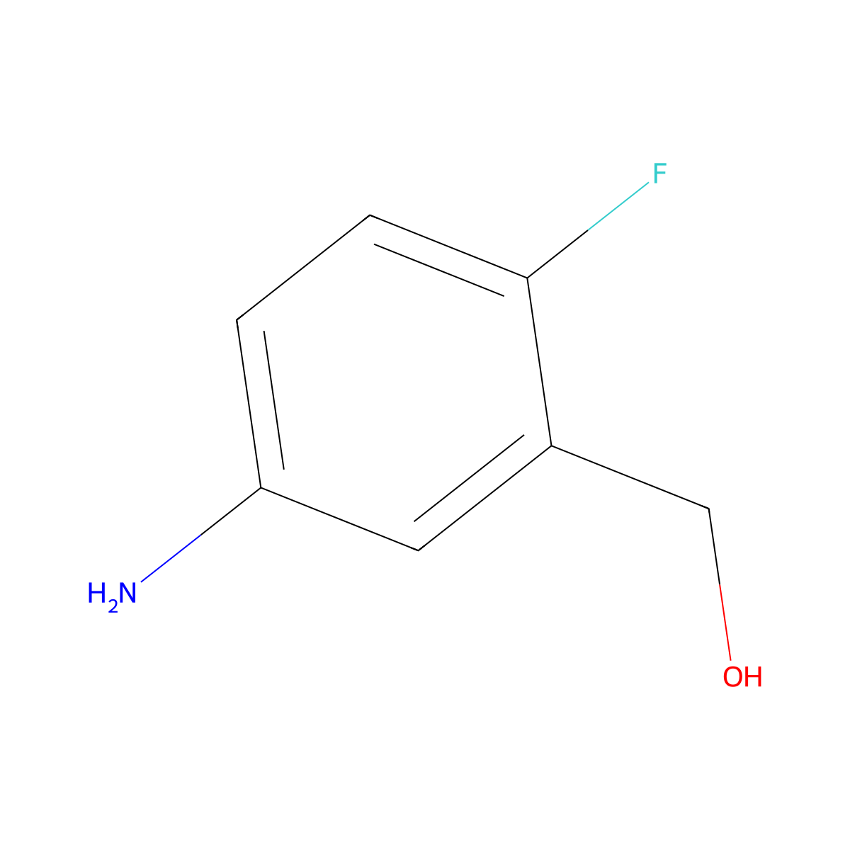 (5-Amino-2-fluorophenyl)methanol molecular structure, CAS 84832-00-8