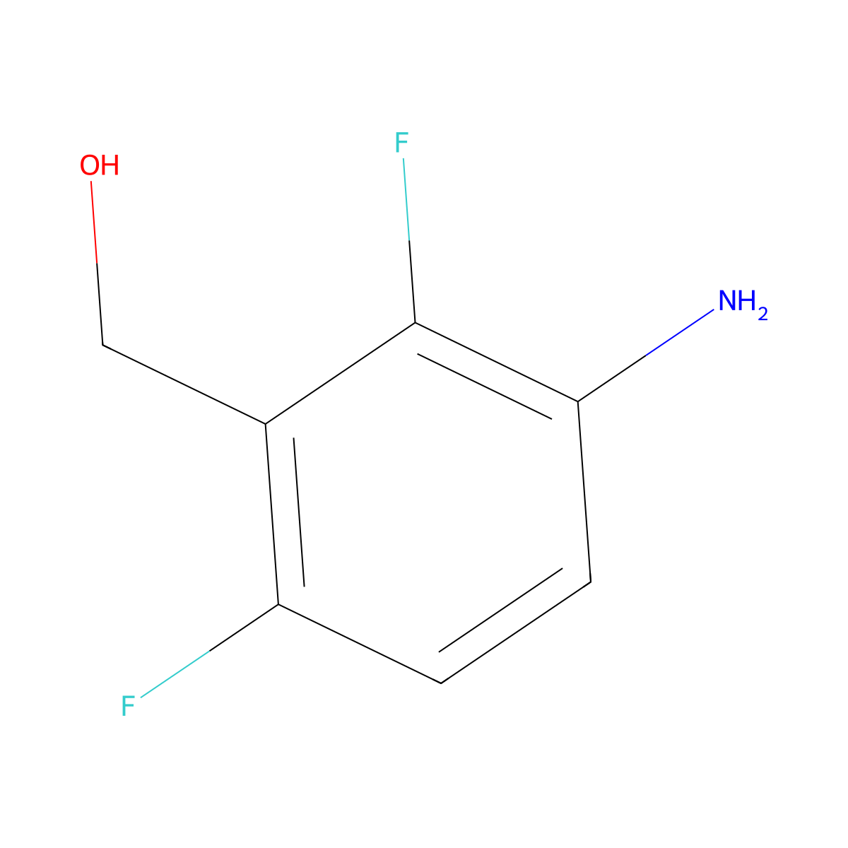 (3-Amino-2,6-difluorophenyl)methanol molecular structure, CAS 84832-03-1