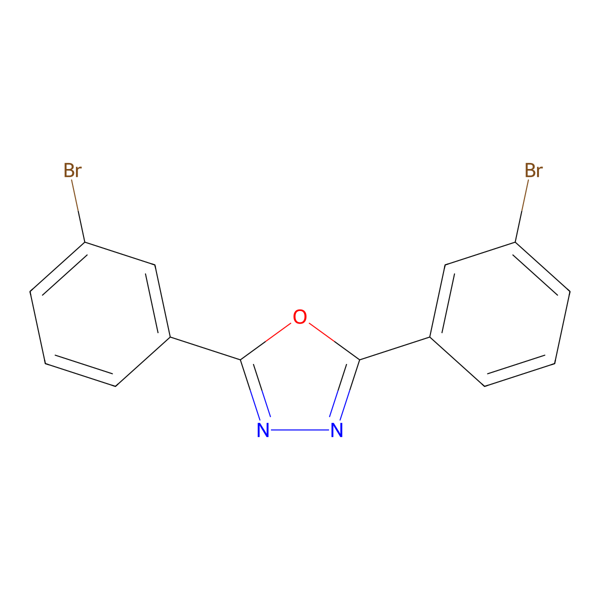 2,5-Bis(3-bromophenyl)-1,3,4-oxadiazole molecular structure, CAS 84832-73-5