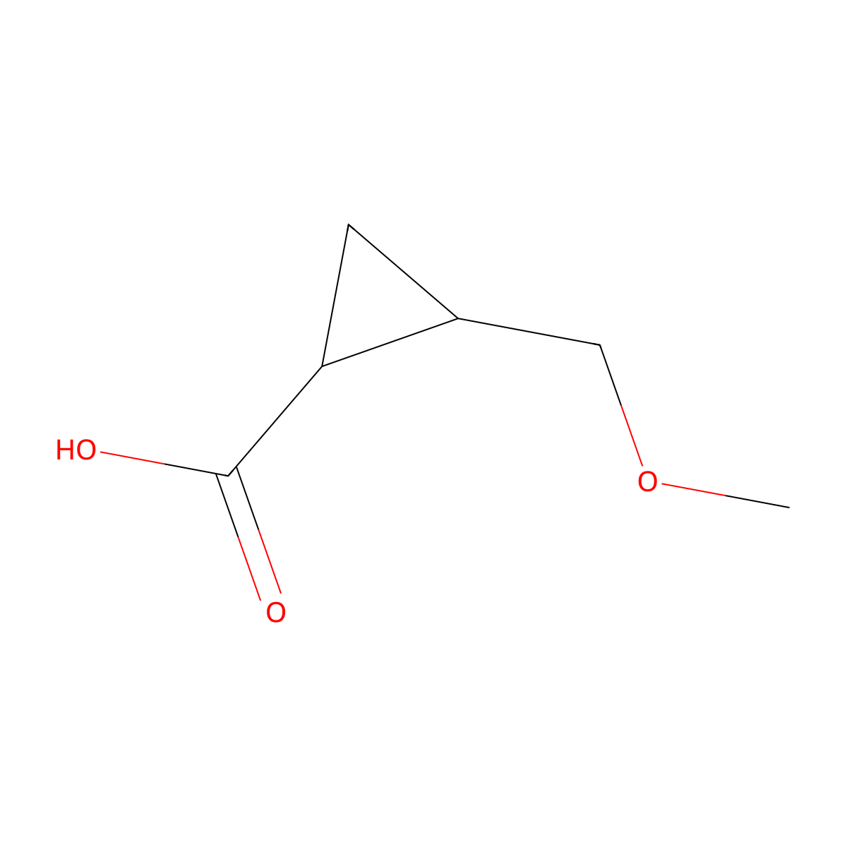 2-(Methoxymethyl)cyclopropane-1-carboxylic acid molecular structure, CAS 848328-55-2
