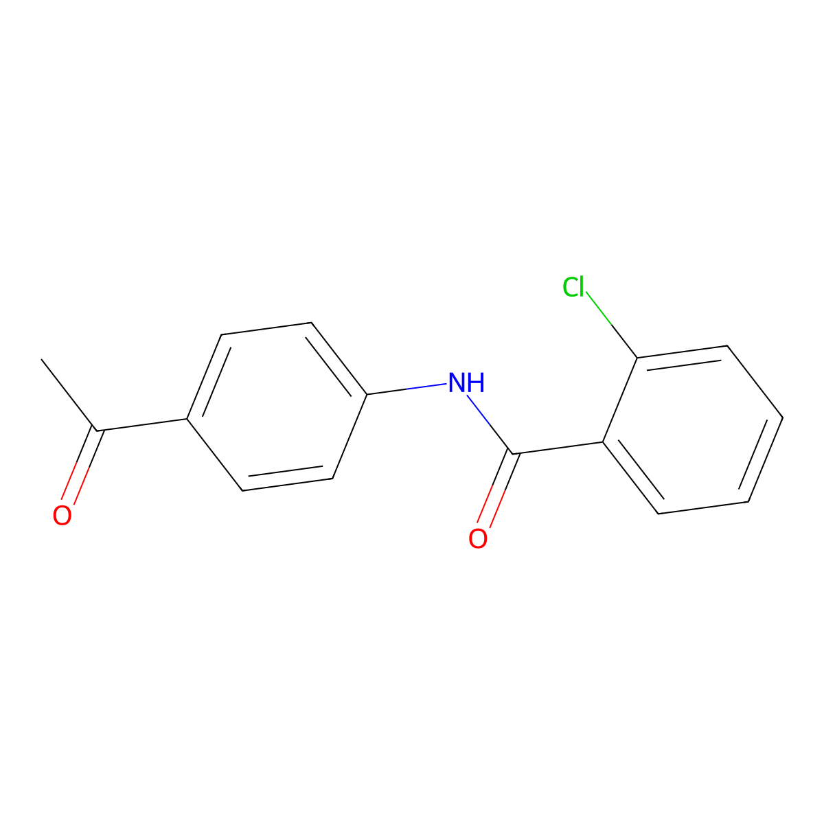 N-(4-acetylphenyl)-2-chlorobenzamide molecular structure, CAS 84833-22-7