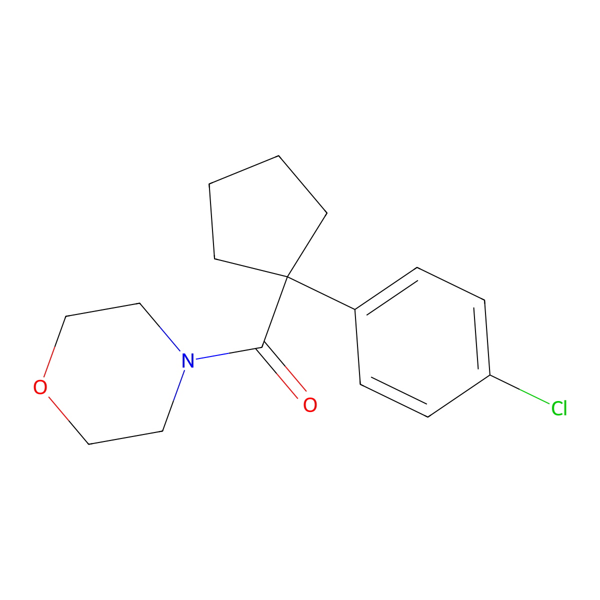 [1-(4-Chloro-phenyl)-cyclopentyl]-morpholin-4-yl-methanone molecular structure, CAS 84833-68-1