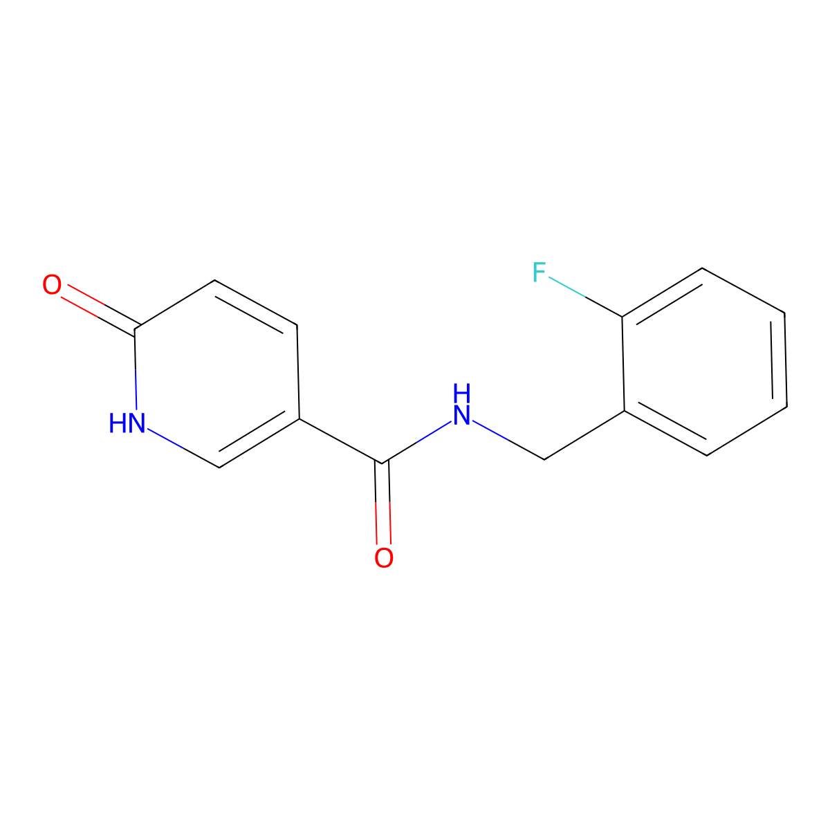 N-(2-fluorobenzyl)-6-oxo-1,6-dihydropyridine-3-carboxamide molecular structure, CAS 848334-24-7