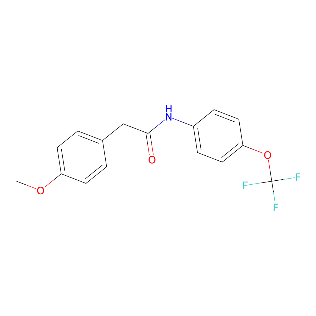 2-(4-methoxyphenyl)-N-[4-(trifluoromethoxy)phenyl]acetamide molecular structure, CAS 848336-85-6