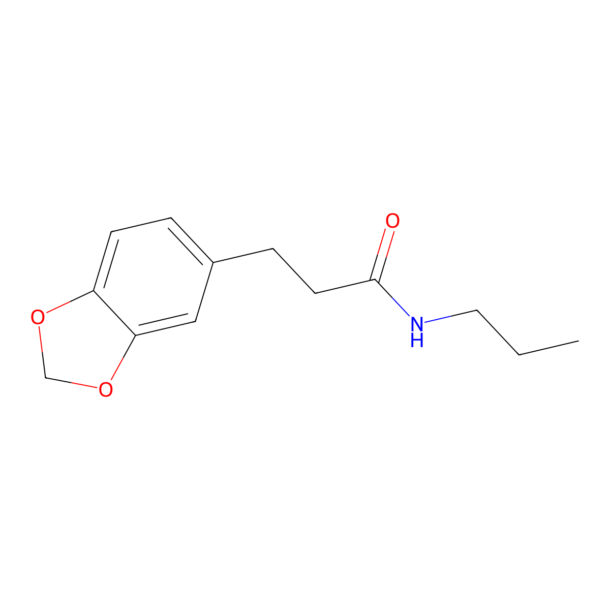 3-(1,3-benzodioxol-5-yl)-N-propylpropanamide molecular structure, CAS 848349-08-6