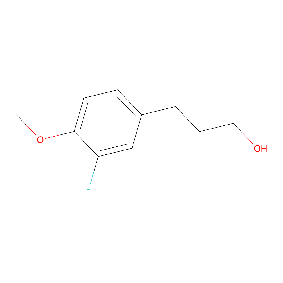 3-(3-Fluoro-4-methoxyphenyl)propan-1-ol molecular structure, CAS 848349-23-5