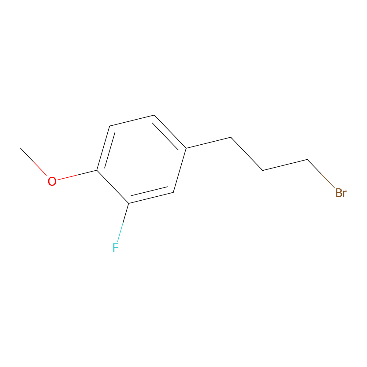4-(3-Bromopropyl)-2-fluoro-1-methoxybenzene molecular structure, CAS 848349-26-8