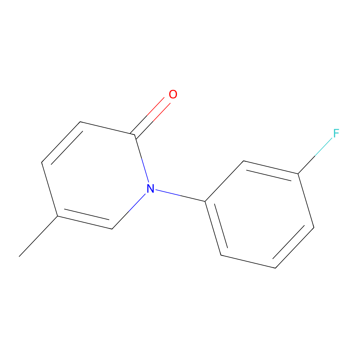 Fluorofenidone molecular structure, CAS 848353-85-5