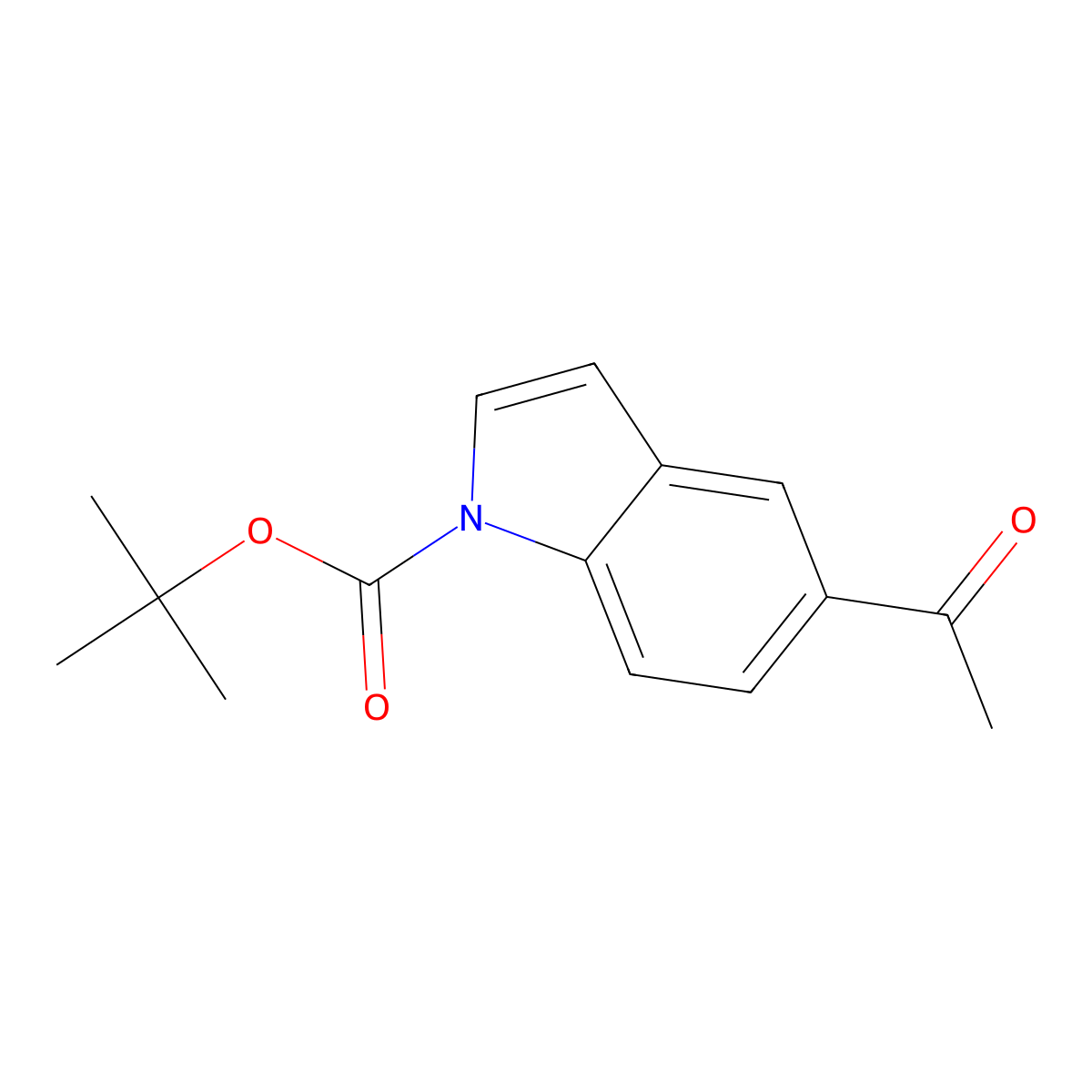 tert-Butyl 5-acetyl-1H-indole-1-carboxylate molecular structure, CAS 848357-27-7
