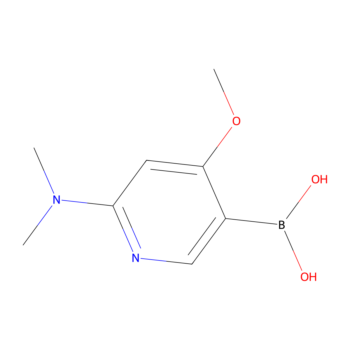 (6-(Dimethylamino)-4-methoxypyridin-3-yl)boronic acid molecular structure, CAS 848360-78-1