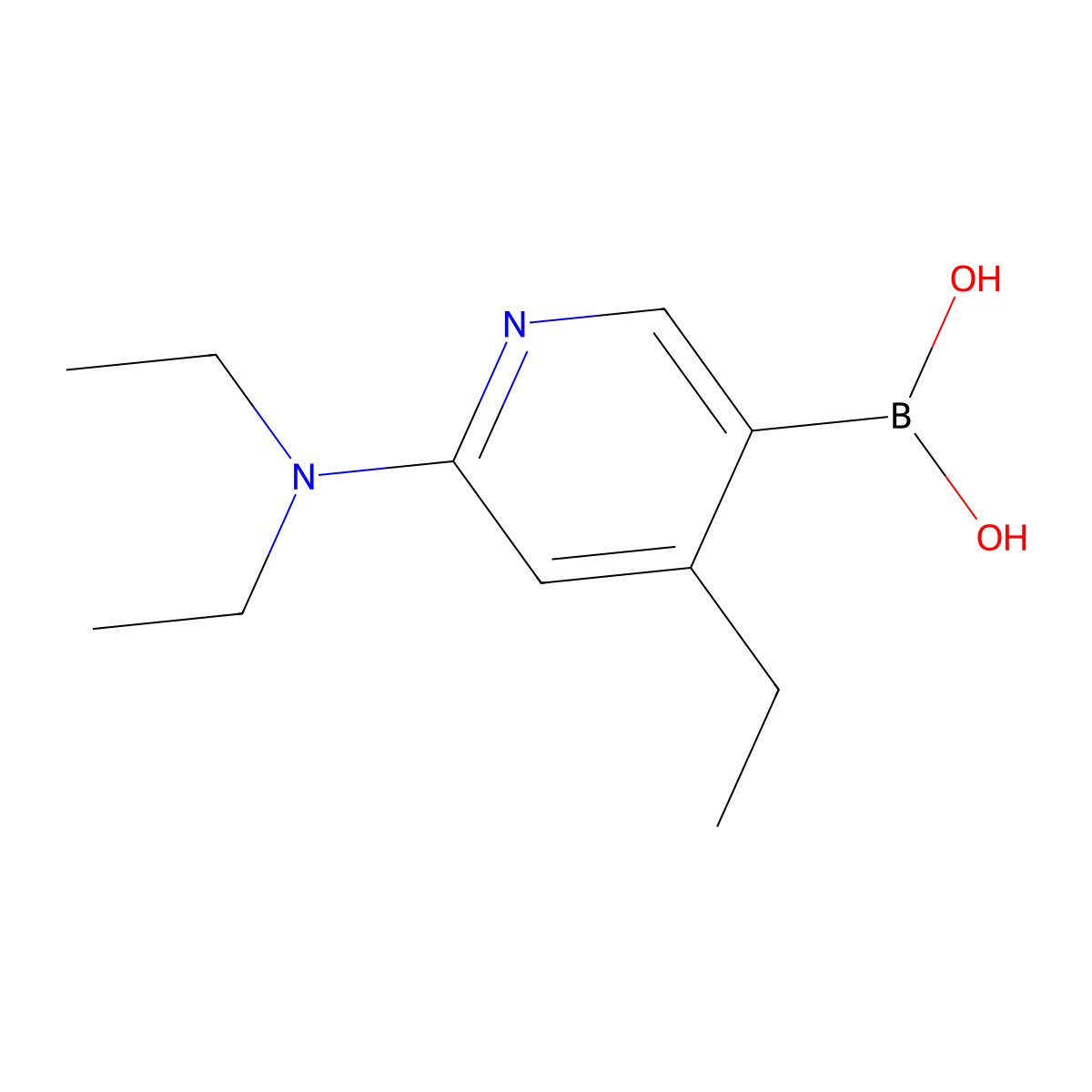 6-(Diethylamino)-4-ethylpyridin-3-ylboronic acid molecular structure, CAS 848360-82-7