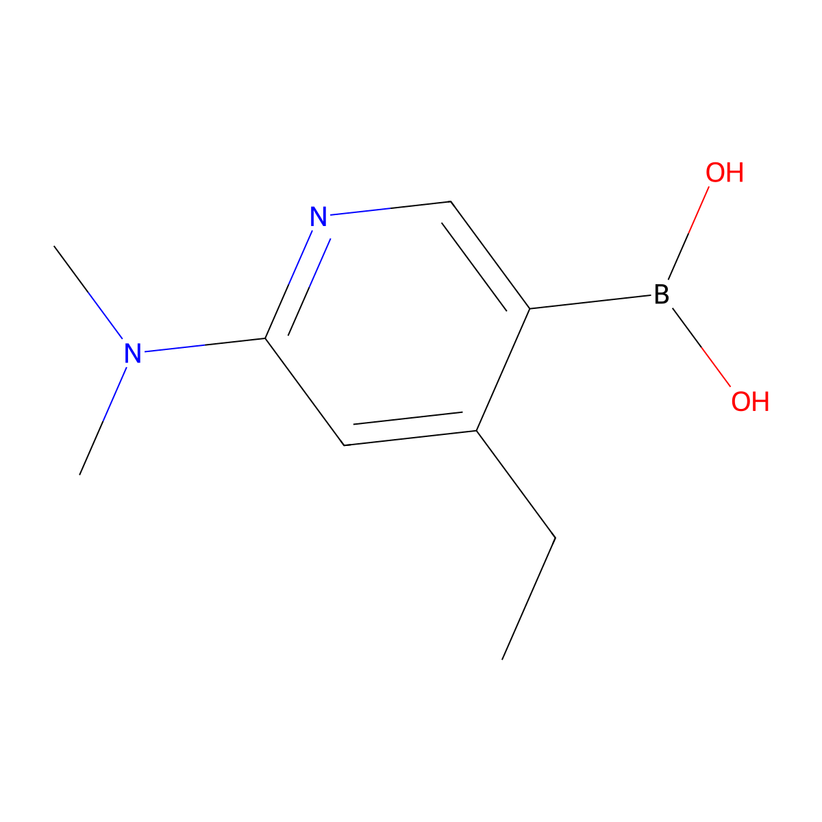 [6-(Dimethylamino)-4-ethylpyridin-3-yl]boronic acid molecular structure, CAS 848360-83-8