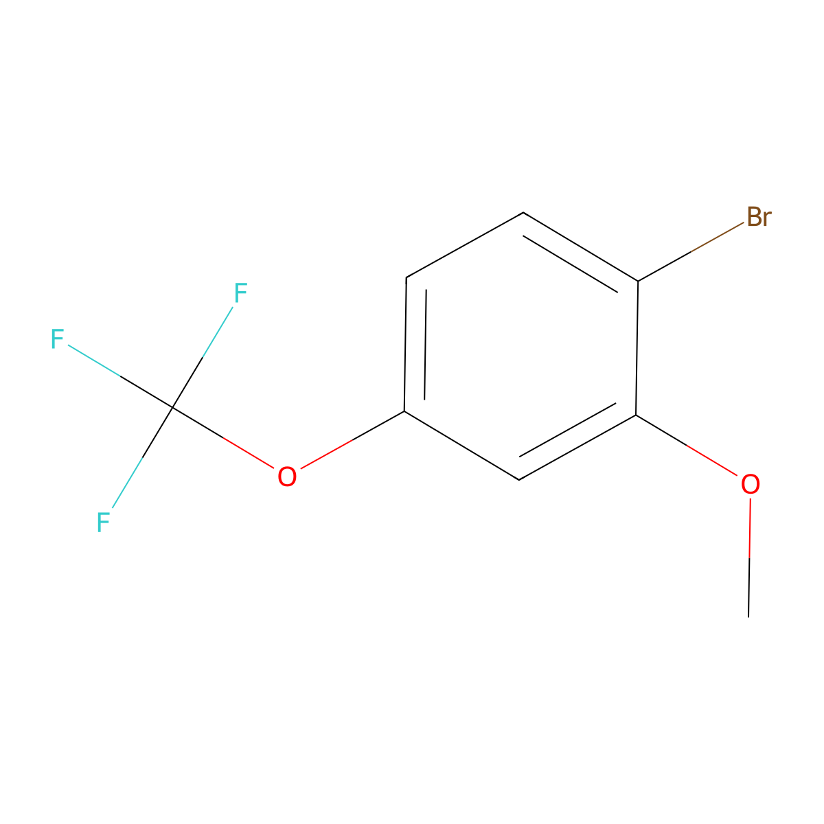 1-Bromo-2-methoxy-4-(trifluoromethoxy)benzene molecular structure, CAS 848360-85-0