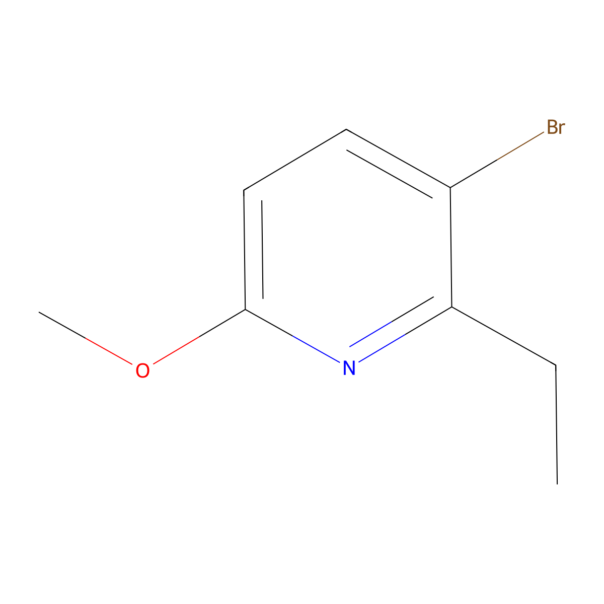 3-Bromo-2-ethyl-6-methoxypyridine molecular structure, CAS 848360-86-1