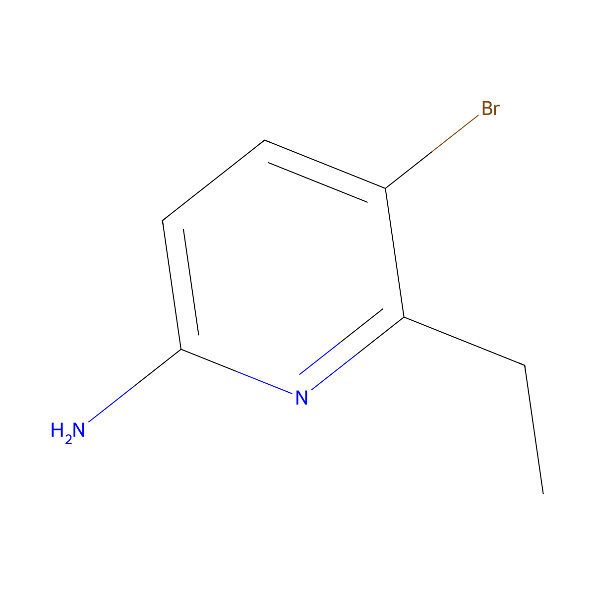 5-Bromo-6-ethylpyridin-2-amine molecular structure, CAS 848360-99-6