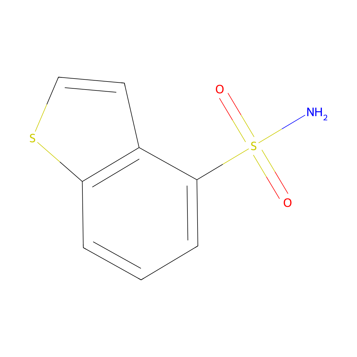 1-Benzothiophene-4-sulfonamide molecular structure, CAS 848361-97-7