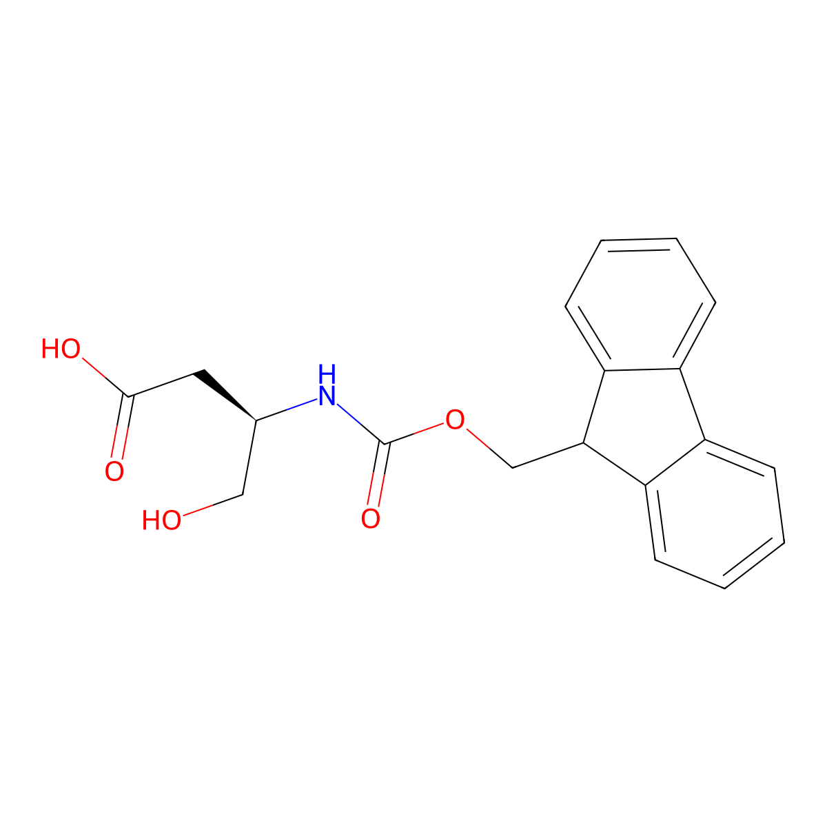 (3R)-3-({[(9H-Fluoren-9-YL)methoxy]carbonyl}amino)-4-hydroxybutanoic acid molecular structure, CAS 848368-97-8