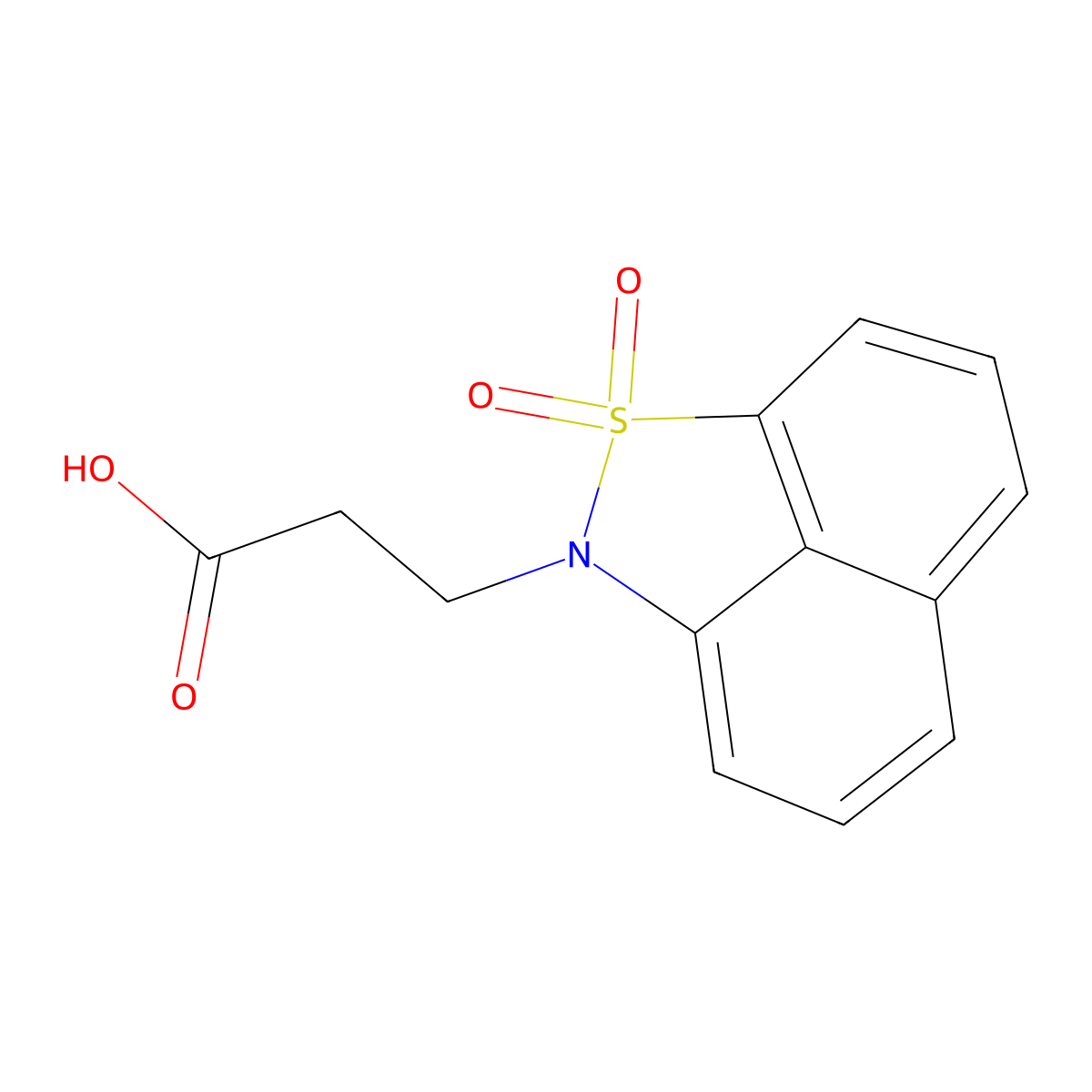 3-(1,1-dioxido-2H-naphtho[1,8-cd]isothiazol-2-yl)propanoic acid molecular structure, CAS 848369-67-5