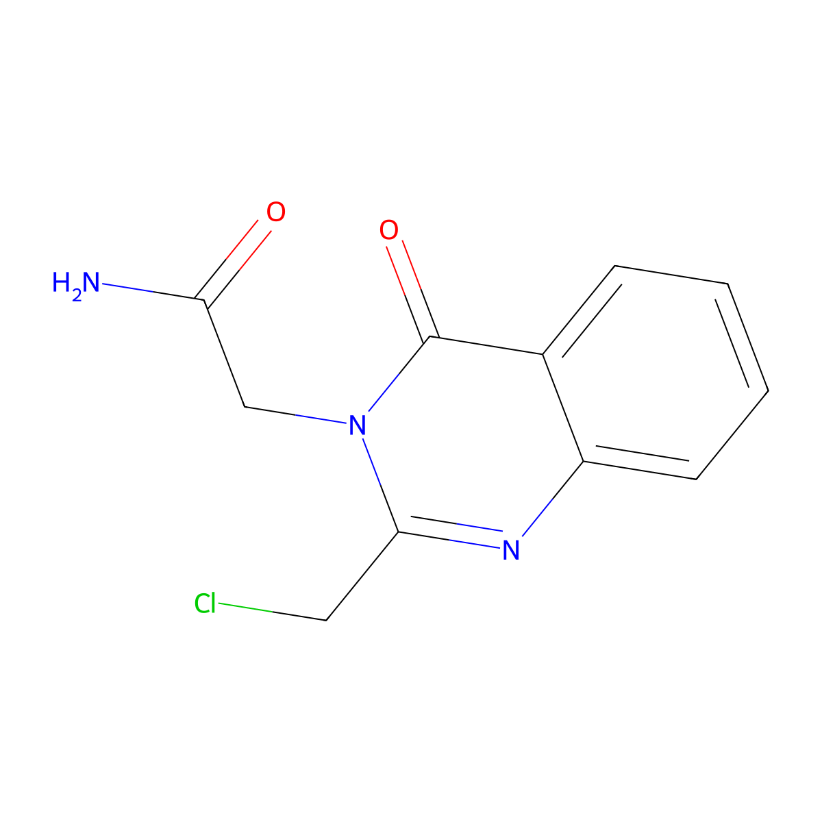 2-[2-(Chloromethyl)-4-oxo-3,4-dihydroquinazolin-3-yl]acetamide molecular structure, CAS 848369-71-1