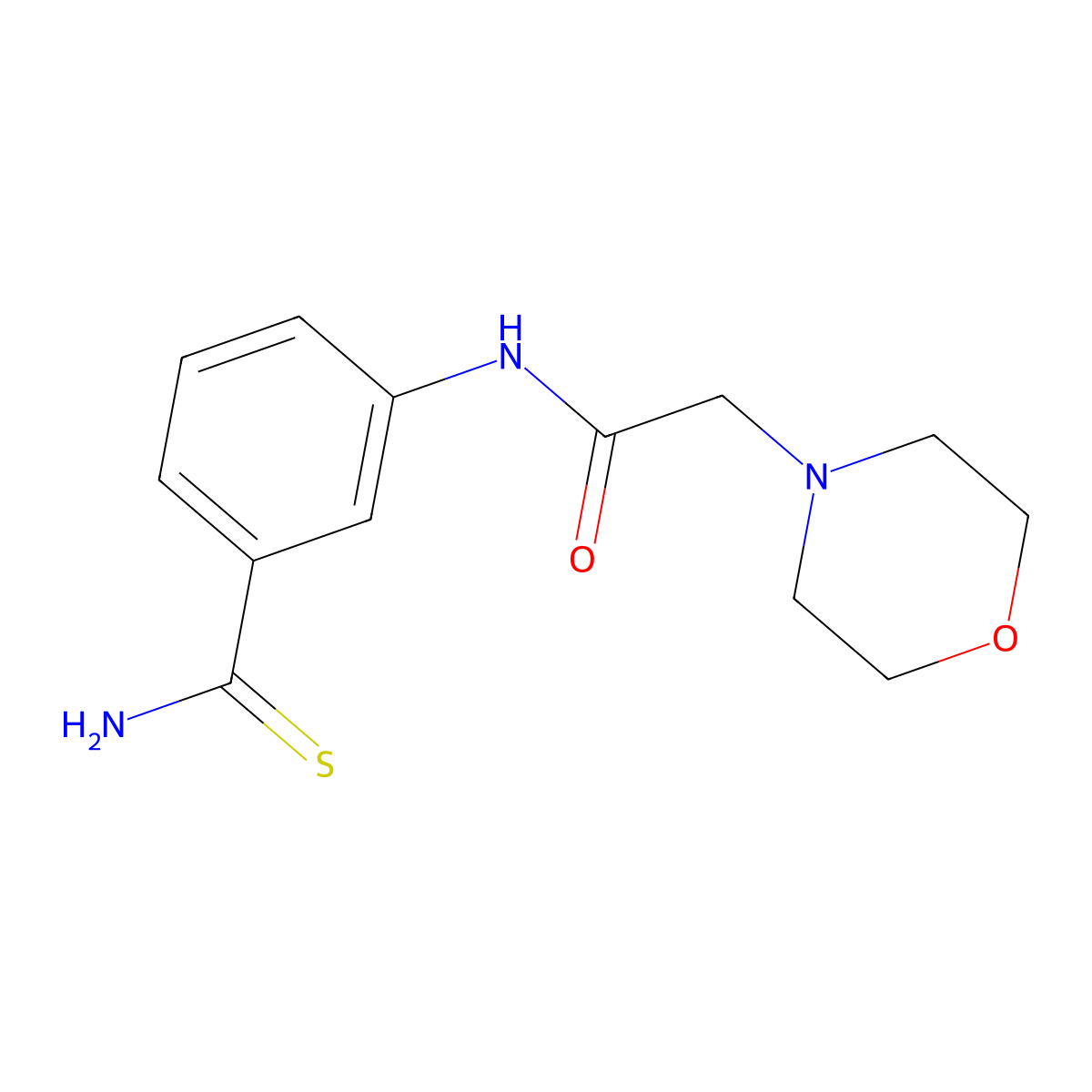N-(3-carbamothioylphenyl)-2-(morpholin-4-yl)acetamide molecular structure, CAS 848369-72-2