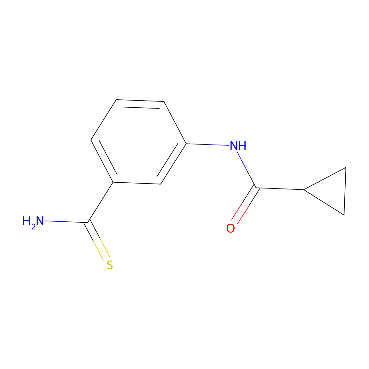 N-(3-carbamothioylphenyl)cyclopropanecarboxamide molecular structure, CAS 848369-77-7