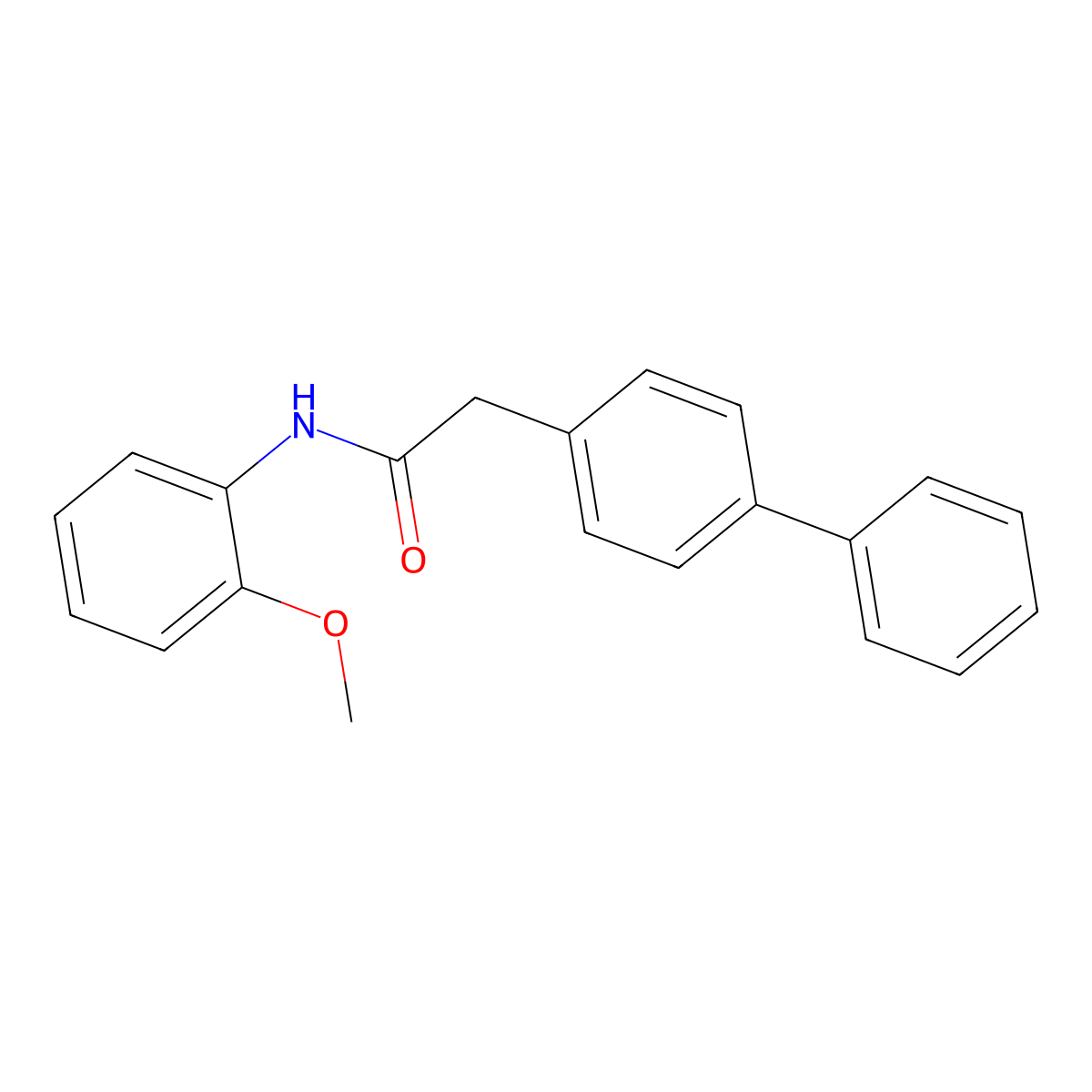 N-(2-methoxyphenyl)-2-(4-phenylphenyl)acetamide molecular structure, CAS 848373-60-4
